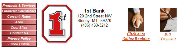 1st bank top bar from their old website